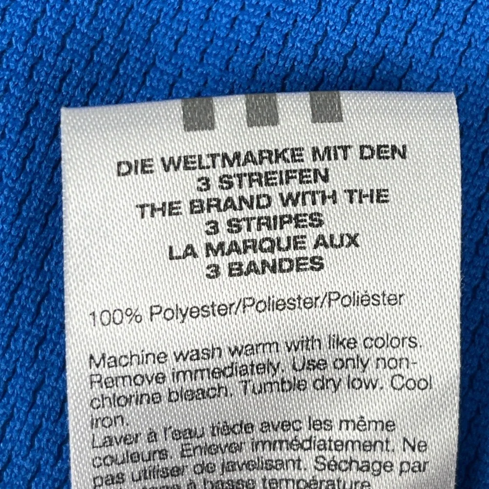Adidas Long Sleeve Shirt Mens XL Blue 3-Stripe Performance Training Crew Neck‎